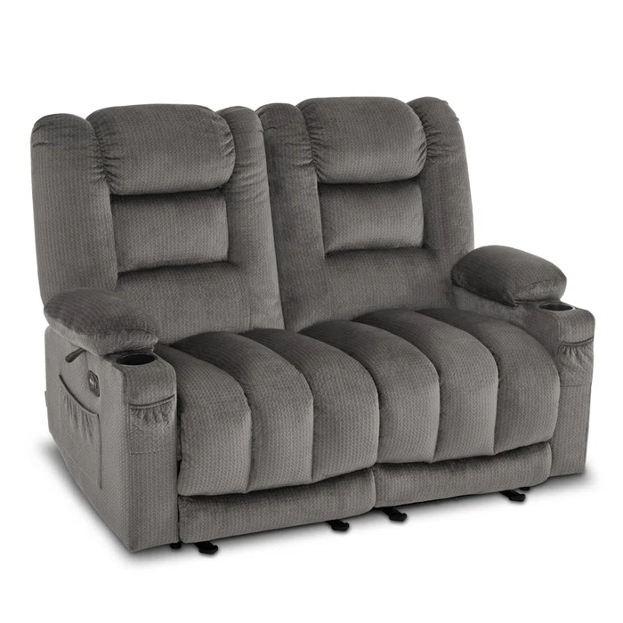 Color 55.9" Upholstered Reclining Loveseat